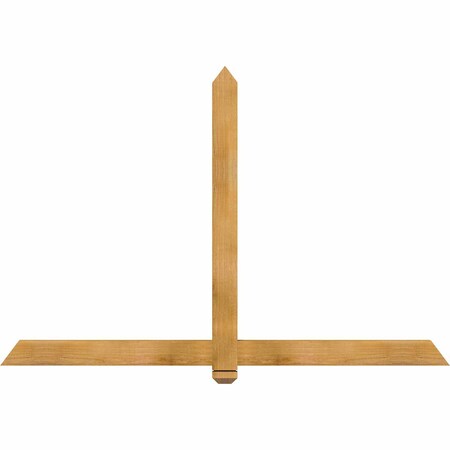 Ekena Millwork Eugene Rough Sawn Timber Gable Bracket, Western Red Cedar, 72"W x 48"H x 2"D x 4"F, 16/12 Pitch GBW072X48X0204EUG00RWR